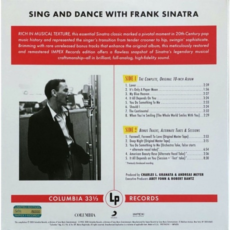 Frank Sinatra - Sing And Dance With Frank Sinatra (Analogue) (0856276002312) виниловая пластинка - фото 4