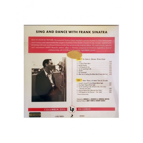 Виниловая пластинка Sinatra, Frank, Sing And Dance With Frank Sinatra (Analogue) (0856276002312) - фото 16