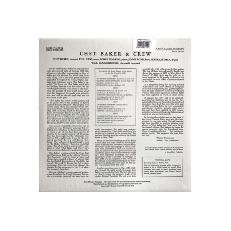 5060149621141, Виниловая пластинка Baker, Chet, Chet Baker And Crew (Analogue) - фото 2