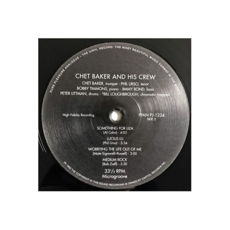 5060149621141, Виниловая пластинка Baker, Chet, Chet Baker And Crew (Analogue) - фото 4