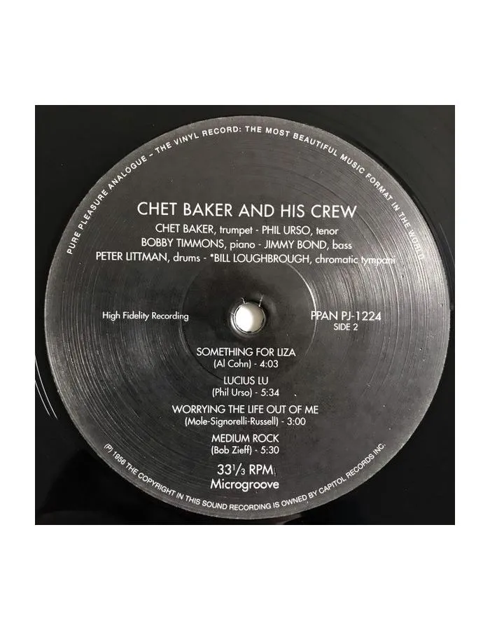 5060149621141, Виниловая пластинка Baker, Chet, Chet Baker And Crew (Analogue) - фото 4