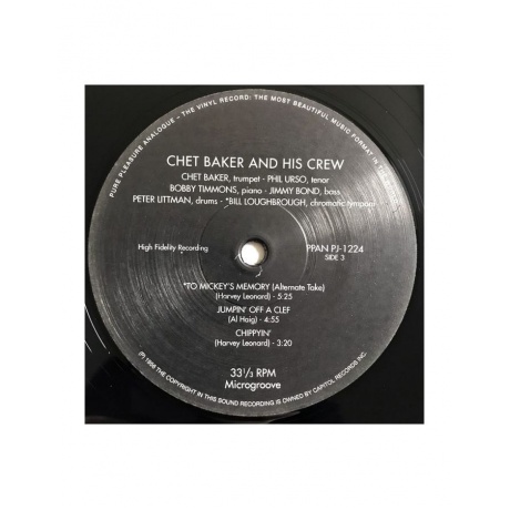 5060149621141, Виниловая пластинка Baker, Chet, Chet Baker And Crew (Analogue) - фото 5