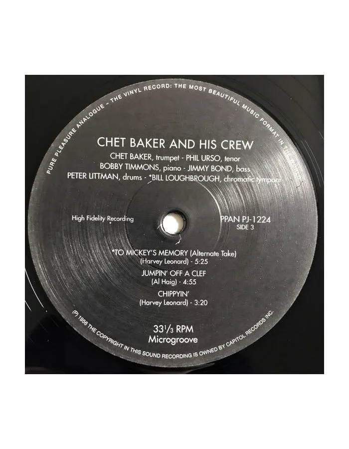 5060149621141, Виниловая пластинка Baker, Chet, Chet Baker And Crew (Analogue) - фото 5