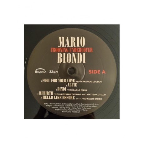 0196588363115, Виниловая пластинка Biondi, Mario, Crooning Undercover - фото 3