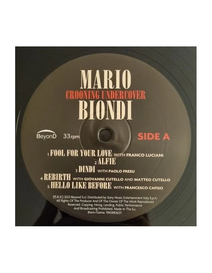 0196588363115, Виниловая пластинка Biondi, Mario, Crooning Undercover - фото 3