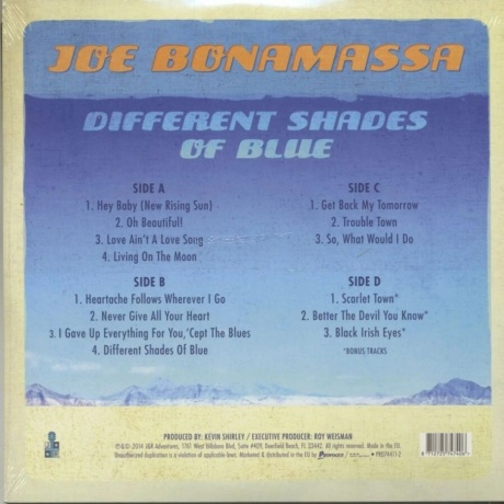 Joe Bonamassa - Different Shades Of Blue (10Th Anniversary) (Blue) (8712725747406) виниловая пластинка - фото 2