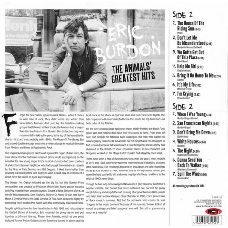 Eric Burdon; Animals - The Animals' Greatest Hits (5060397602527) виниловая пластинка - фото 3