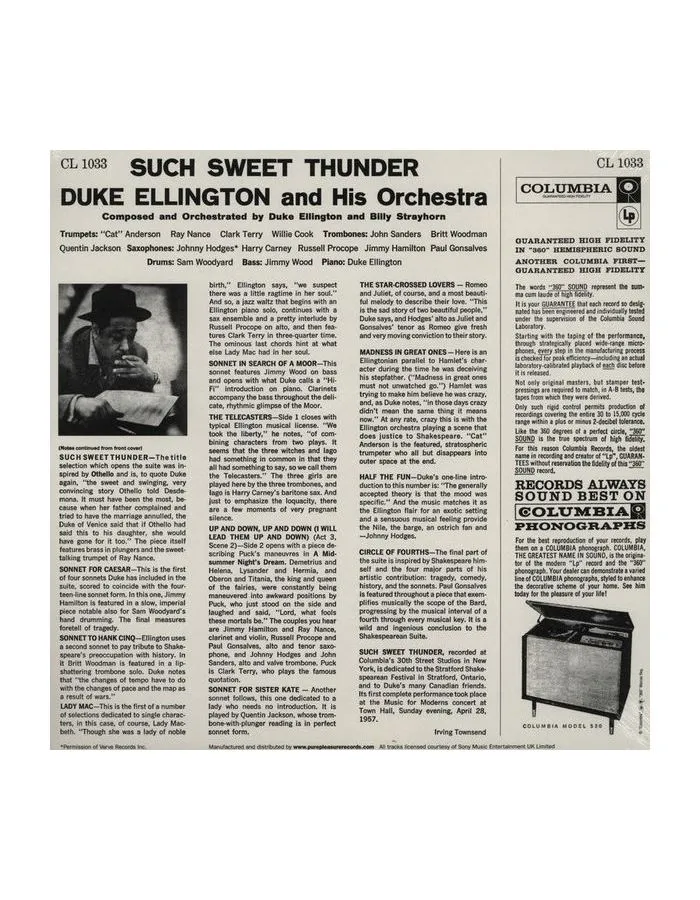 5060149621301, Виниловая пластинка Ellington, Duke, Such Sweet Thunder (Analogue) - фото 2