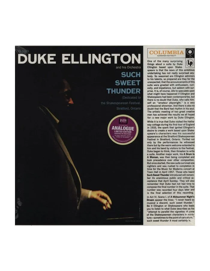5060149621301, Виниловая пластинка Ellington, Duke, Such Sweet Thunder (Analogue) - фото 1