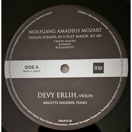Devy Erlih &amp; Brigitte Engerer - Violin Recitals 1971 &amp; 1980 (8809300905402) виниловая пластинка - фото 2