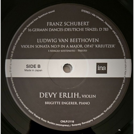 Devy Erlih &amp; Brigitte Engerer - Violin Recitals 1971 &amp; 1980 (8809300905402) виниловая пластинка - фото 3