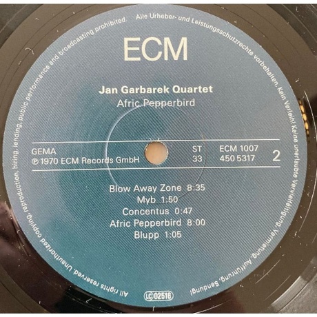 Jan Garbarek - Afric Pepperbird (Analogue) (0602445053179) виниловая пластинка - фото 5