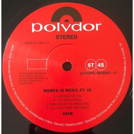 Haim - Women In Music Pt. III (0602508138171) виниловая пластинка - фото 7