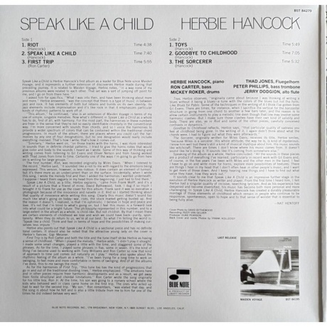 Herbie Hancock - Speak Like A Child (0602458320329) виниловая пластинка - фото 2
