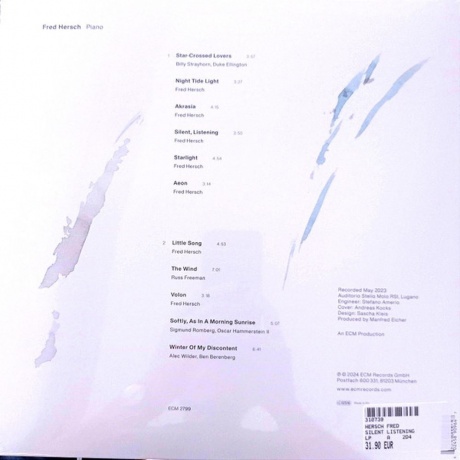 Fred Hersch - Silent, Listening (0602458909647) виниловая пластинка - фото 2