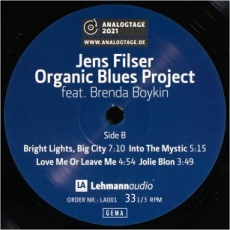 Jens Filser Organic Blues Project - Jens Filser Organic Blues Project Feat. Brenda Boykin (Audiophile Edition) (4250701330500) виниловая пластинка - фото 6