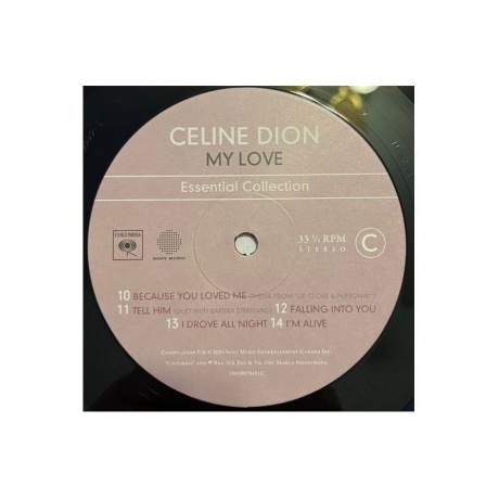 0196588794513, Dion, Celine, My Love: Essential Collection виниловая пластинка - фото 10