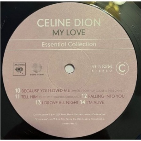 Celine Dion - My Love: Essential Collection (0196588794513) виниловая пластинка - фото 10