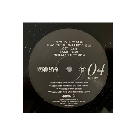 Linkin Park - Papercuts (0093624846000) виниловая пластинка - фото 12