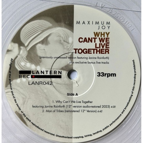 Maximum Joy - Why Can t We Live Togheter (V12) (coloured) (8054757320159) виниловая пластинка - фото 2
