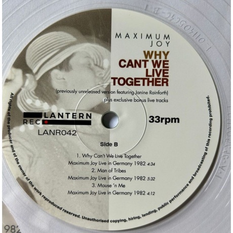 Maximum Joy - Why Can t We Live Togheter (V12) (coloured) (8054757320159) виниловая пластинка - фото 3