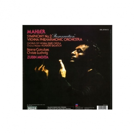 Zubin Mehta - Mahler: Symphony No.2 (0028948302444) виниловая пластинка - фото 2