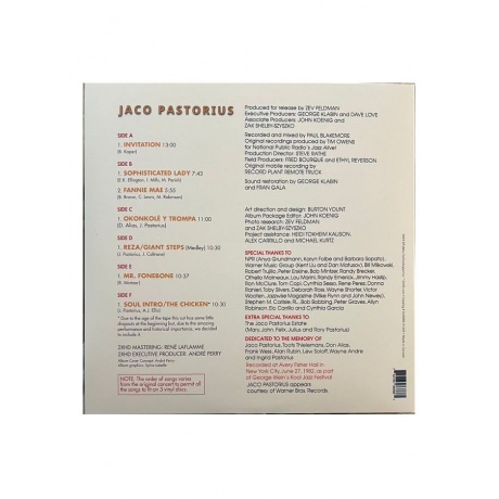 0762765868881, Виниловая пластинка Pastorius, Jaco, Truth, Liberty &amp; Soul (Audiophile Edition) - фото 2