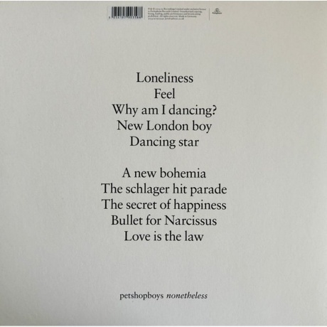 Pet Shop Boys - Nonetheless (Grey) (5054197903588) виниловая пластинка - фото 2