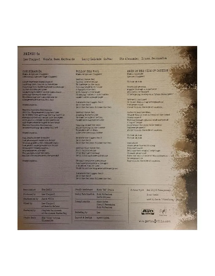 0880882470319, Виниловая пластинка Primus, Conspiranoia (EP) (coloured) - фото 9