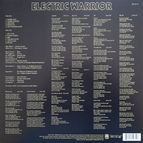 T. Rex - Electric Warrior (coloured) (0602455197146) виниловая пластинка - фото 3