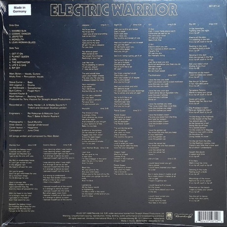 T. Rex - Electric Warrior (coloured) (0602455197146) виниловая пластинка - фото 4