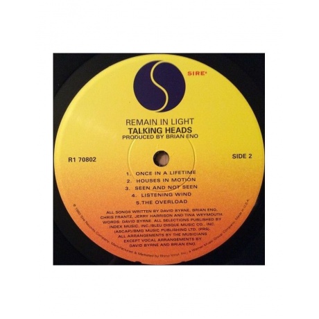0081227080211, Виниловая пластинка Talking Heads, Remain In Light - фото 4