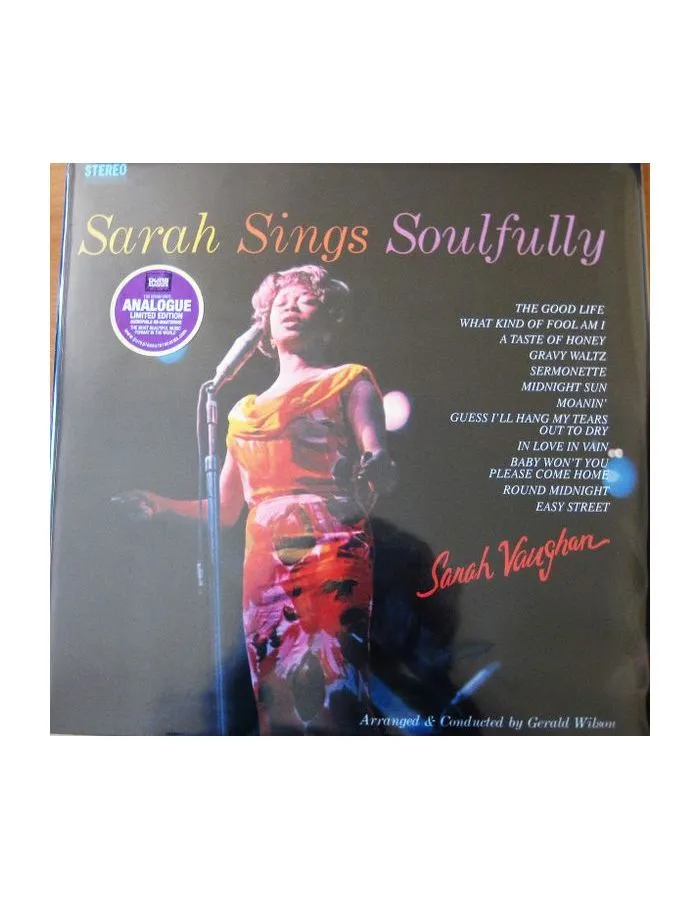 5060149620854, Виниловая пластинка Vaughan, Sarah, Sarah Sings Soulfully (Analogue) - фото 1