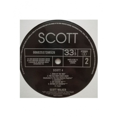 0602537288526, Виниловая пластинка Walker, Scott, Scott 4 - фото 6