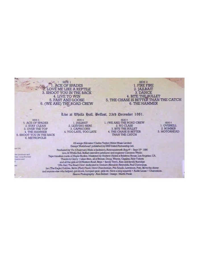 4050538587227, Виниловая пластинка Motorhead, Ace Of Spades - deluxe - фото 14