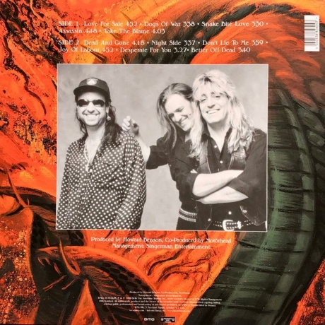 4050538826043, Motorhead, Snake Bite Love (coloured) виниловая пластинка - фото 2