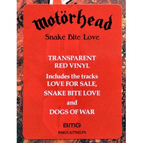 4050538826043, Motorhead, Snake Bite Love (coloured) виниловая пластинка - фото 8