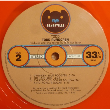 Todd Rundgren - Todd (coloured) (0603497827701) виниловая пластинка - фото 4