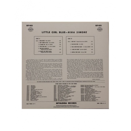 5060149621721, Виниловая пластинка Simone, Nina, Little Girl Blue (Analogue) - фото 2