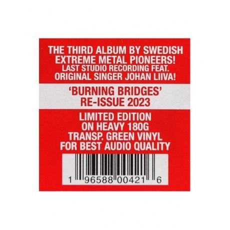 Arch Enemy - Burning Bridges (coloured) (0196588004216) виниловая пластинка - фото 8