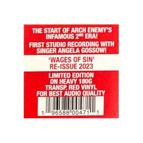 Arch Enemy - Wages Of Sin (coloured) (0196588004711) виниловая пластинка - фото 2