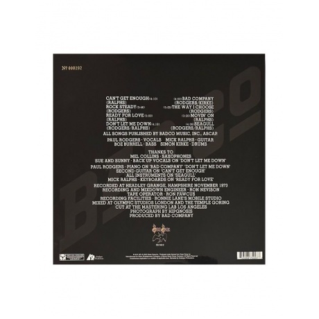 Bad Company - Bad Company (Analogue) (0753088750977) виниловая пластинка - фото 3