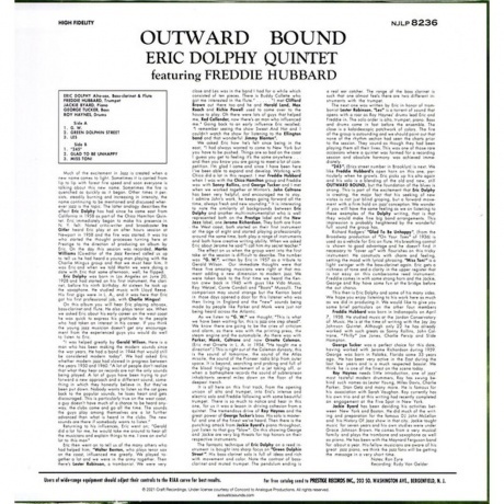 Eric Dolphy - Outward Bound (Analogue) (0753088823633) виниловая пластинка - фото 2
