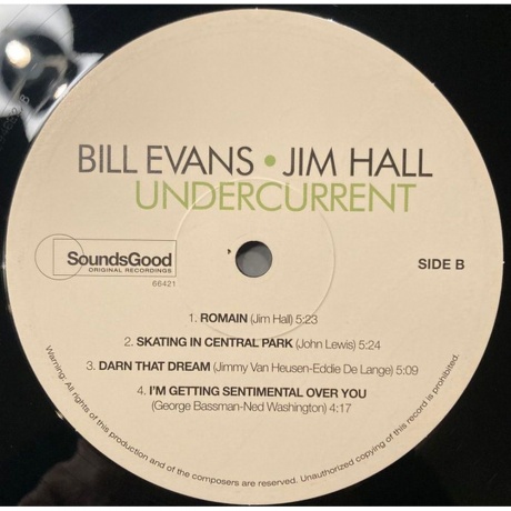Bill Evans; Jim Hall - Undercurrent (8436563185052) виниловая пластинка - фото 4