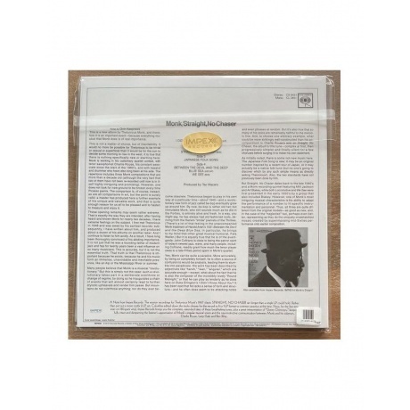 Thelonious Monk - Straight, No Chaser (Analogue) (0251498564620) виниловая пластинка - фото 2