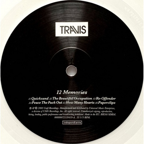 Travis - 12 Memories (coloured) (0888072234574) виниловая пластинка - фото 3