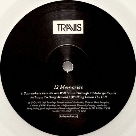 Travis - 12 Memories (coloured) (0888072234574) виниловая пластинка - фото 4