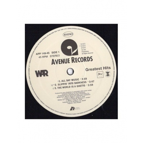 War - Greatest Hits (Analogue) (0753088014970) виниловая пластинка - фото 11