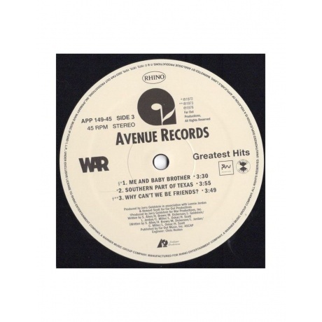 War - Greatest Hits (Analogue) (0753088014970) виниловая пластинка - фото 13