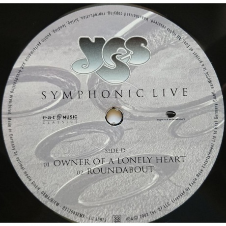 Yes - Symphonic Live (4029759129431) виниловая пластинка - фото 9